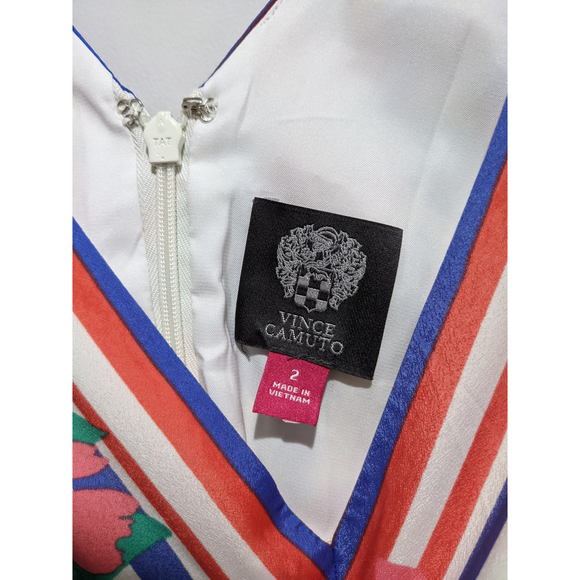 Vince Camuto White Handkerchief Maxi Dress Size 2 - Picture 4 of 8